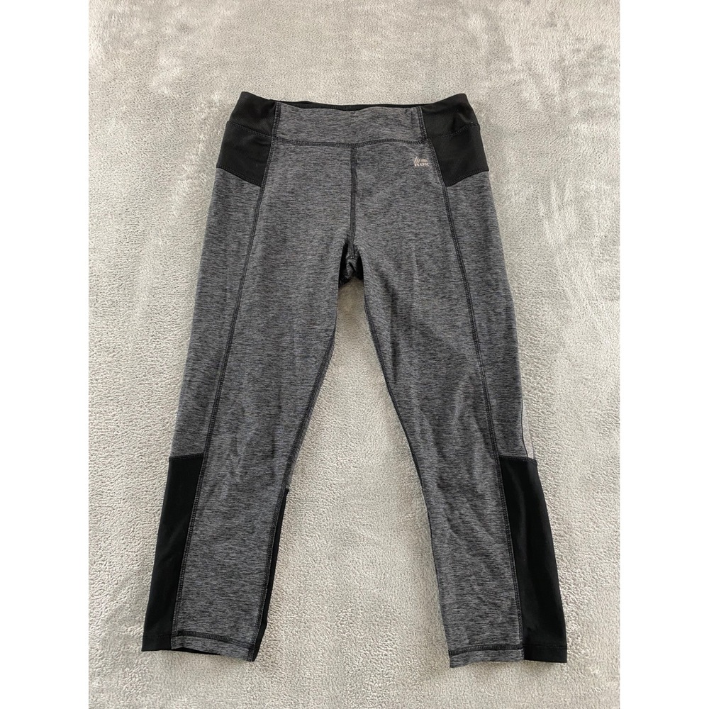 RBX Live Life Active Women Gray Space Dye Capri Leggings CR6205 M. Gray Black